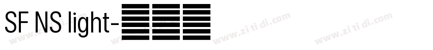 SF NS light字体转换
